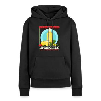 Limoncello Liqueur de citron Limoncellos Cadeau - Sweat à capuche Premium bio Femme - noir - Devant - Julia (174cm)