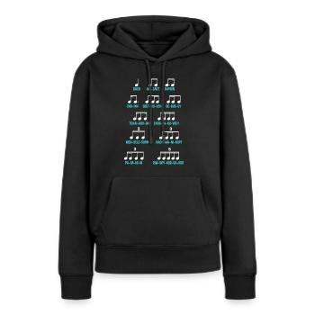 Musiklehrer Musikschule Musiker Musical - Frauen Premium Bio Hoodie - Schwarz - Vorne - Julia (174cm)