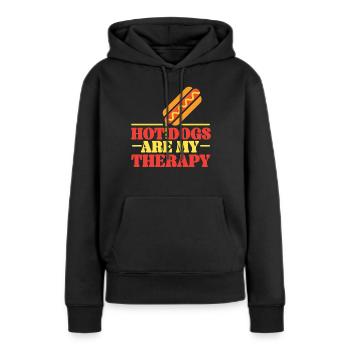 Les hot-dogs pour adultes sont mes hot-dogs - Sweat à capuche Premium bio Femme - noir - Devant - Julia (174cm)