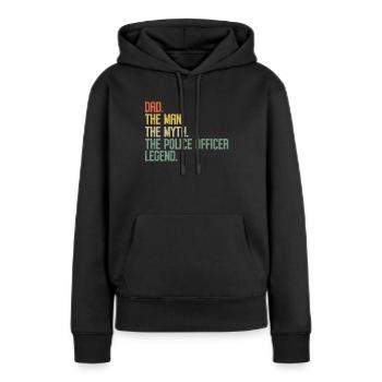Polizeibeamter Blue Line Strafverfolgungsbehörden - Frauen Premium Bio Hoodie - Schwarz - Vorne - Julia (174cm)