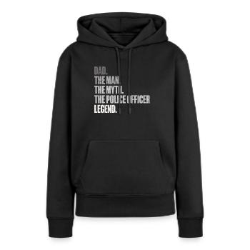 Polizeibeamter Blue Line Strafverfolgungsbehörden - Frauen Premium Bio Hoodie - Schwarz - Vorne - Julia (174cm)