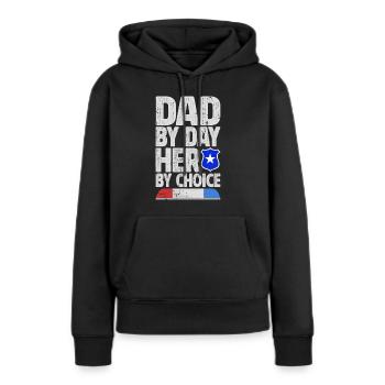 Polizeibeamter Blue Line Strafverfolgungsbehörden - Frauen Premium Bio Hoodie - Schwarz - Vorne - Julia (174cm)