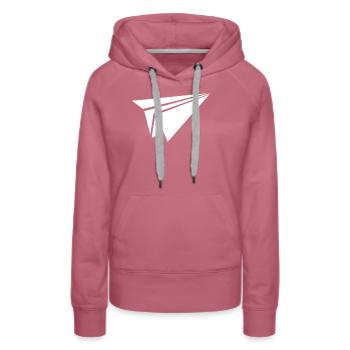 Papierflugzeug Origami Papierflugzeug Master - Frauen Premium Bio Hoodie - Malve - Vorne - Isabella (175cm)