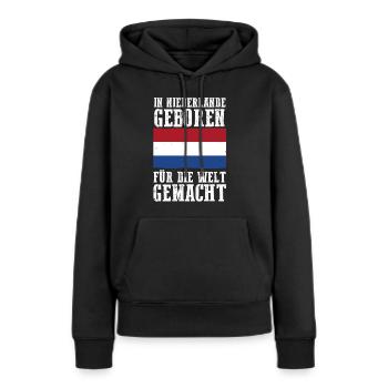 Pays-Bas Pays-Bas Pays-Bas - Sweat à capuche Premium bio Femme - noir - Devant - Julia (174cm)