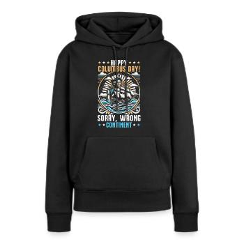 Columbus Day Amerika 1492 Usa Entdeckung - Frauen Premium Bio Hoodie - Schwarz - Vorne - Julia (174cm)