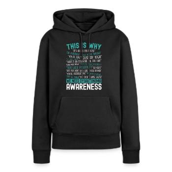 Dysautonomie Bewusstsein Chronische Krankheit - Frauen Premium Bio Hoodie - Schwarz - Vorne - Julia (174cm)