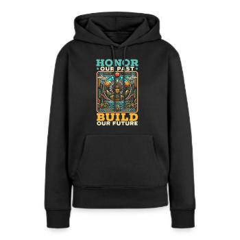 Indianischer Cherokee-apache-stamm Indianer - Frauen Premium Bio Hoodie - Schwarz - Vorne - Julia (174cm)