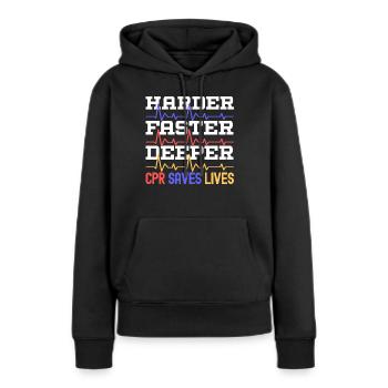 Ersthelfer Notfallrettung Notfallsanitäter - Frauen Premium Bio Hoodie - Schwarz - Vorne - Julia (174cm)