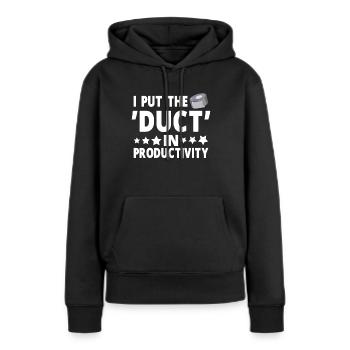 Ruban adhésif Engineer Humorous pour hommes - Sweat à capuche Premium bio Femme - noir - Devant - Julia (174cm)