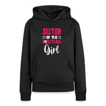 Sœur de la famille de volleyball Birthday Girl - Sweat à capuche Premium bio Femme - noir - Devant - Julia (174cm)