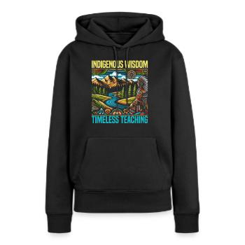 Indianischer Cherokee-apache-stamm - Frauen Premium Bio Hoodie - Schwarz - Vorne - Julia (174cm)