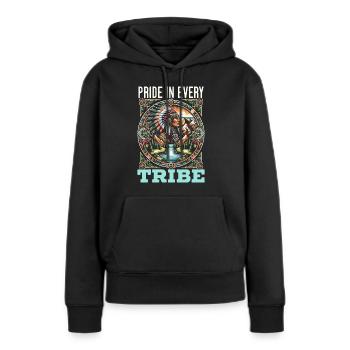 Indianischer Cherokee-apache-stamm - Frauen Premium Bio Hoodie - Schwarz - Vorne - Julia (174cm)