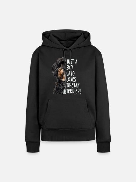 Tibetischer Terrier - Frauen Premium Bio Hoodie - Schwarz