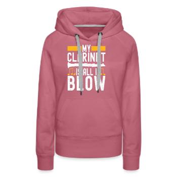 Clarinet Wind Instrument Clarinet player - Women’s Premium Organic Hoodie - mauve - Front - Isabella (175cm)