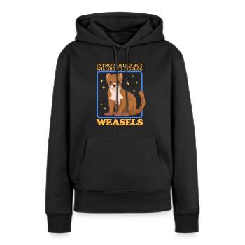 Weasel Mouse Weasel Dwarf Weasel Gift - Women’s Premium Organic Hoodie - black - Front - Julia (174cm)