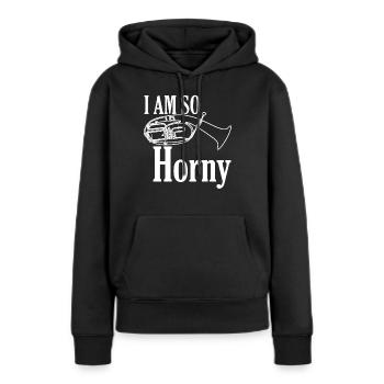 Cor ténor - Sweat à capuche Premium bio Femme - noir - Devant - Julia (174cm)