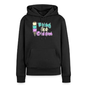 Ice Cream Cup Icecream - Frauen Premium Bio Hoodie - Schwarz - Vorne - Julia (174cm)