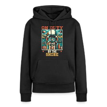 Rettungsschwimmer-lebensretter-beruf Am Strand - Frauen Premium Bio Hoodie - Schwarz - Vorne - Julia (174cm)