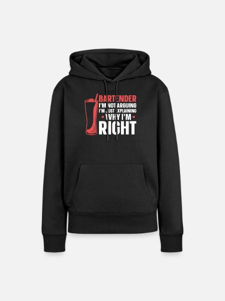 Bartender Mixologist Bartender I'm - Frauen Premium Bio Hoodie - Schwarz