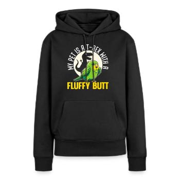 Perruche amoureuse de la perruche Perruche oiseau - Sweat à capuche Premium bio Femme - noir - Devant - Julia (174cm)