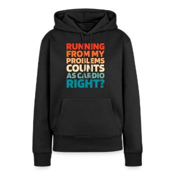 Schwarzer Humor Funny Quote Saying - Frauen Premium Bio Hoodie - Schwarz - Vorne - Julia (174cm)