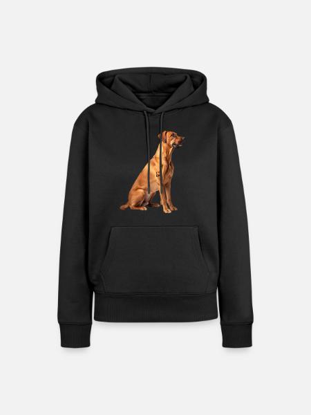 Ridgeback Rhodesian Rapa - Frauen Premium Bio Hoodie - Schwarz