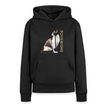 Raquette - Sweat à capuche Premium bio Femme - noir - Devant - Julia (174cm)