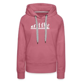 BBQ Barbecue Evolution Grill Birthday Party - Women’s Premium Organic Hoodie - mauve - Front - Isabella (175cm)