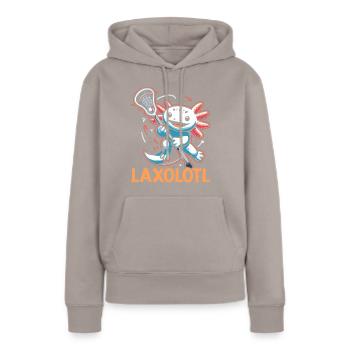 Joueur de crosse Lax Trainer Sport - Sweat à capuche Premium bio Femme - taupe - Devant - Julia (174cm)