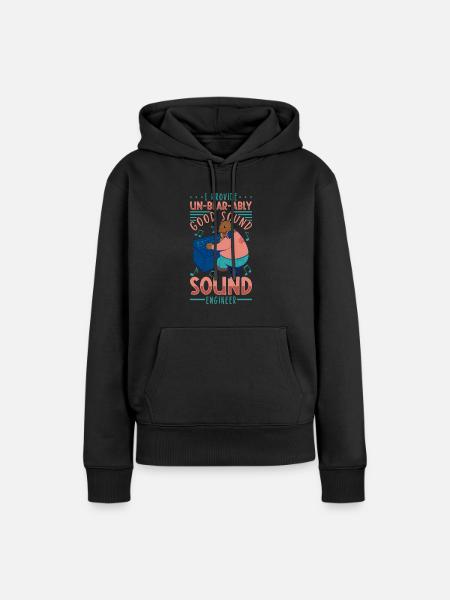 Bärenstarker Sound - Tontechniker - Frauen Premium Bio Hoodie - Schwarz