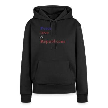 Votez républicains républicains conservateurs - Sweat à capuche Premium bio Femme - noir - Devant - Julia (174cm)