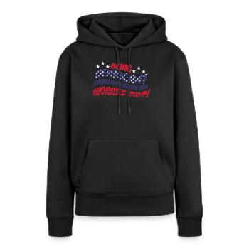 Démocratie démocratique démocratique - Sweat à capuche Premium bio Femme - noir - Devant - Julia (174cm)