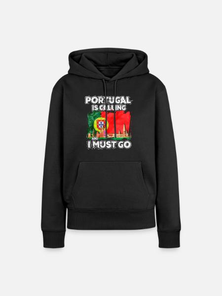 Portugal - Frauen Premium Bio Hoodie - Schwarz