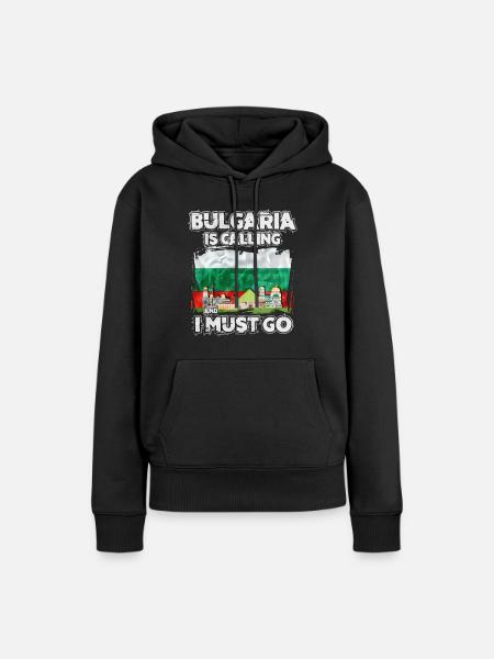 Bulgarien - Frauen Premium Bio Hoodie - Schwarz