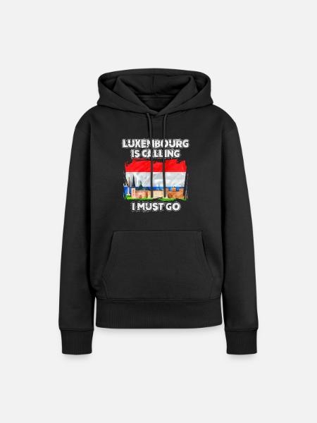 Luxemburg - Frauen Premium Bio Hoodie - Schwarz