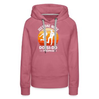 Witziger Square Dance Spruch - Frauen Premium Bio Hoodie - Malve - Vorne - Isabella (175cm)