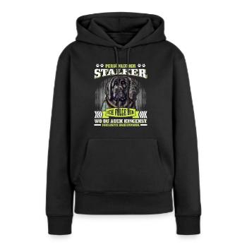 Newfie PERSONAL STALKER Drôle Terre-Neuve - Sweat à capuche Premium bio Femme - noir - Devant - Julia (174cm)