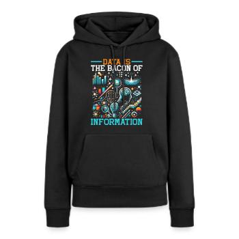 Science des données, Analyse des données, Machine Learning, Données - Sweat à capuche Premium bio Femme - noir - Devant - Julia (174cm)