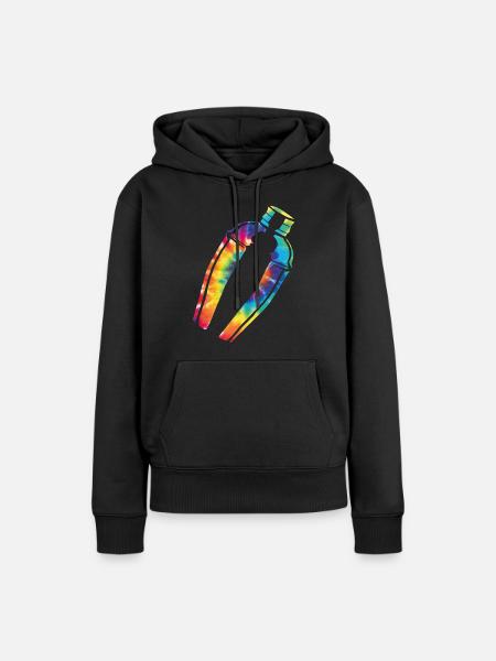 Bartender Mixologist Tie Dye - Frauen Premium Bio Hoodie - Schwarz