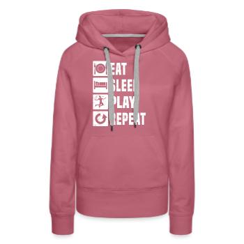 Badmintonspieler Squash Badminton Herren Damen - Frauen Premium Bio Hoodie - Malve - Vorne - Isabella (175cm)