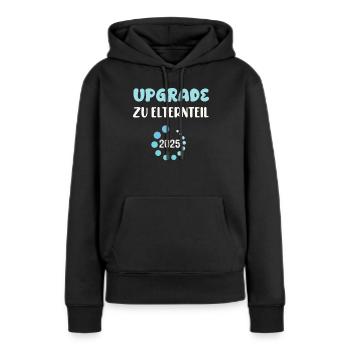 UPGRADE ZU ELTERNTEIL Schwangere Werdende Mütter - Frauen Premium Bio Hoodie - Schwarz - Vorne - Julia (174cm)