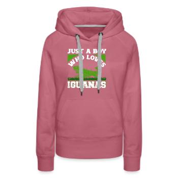 Iguanische Reptilienliebhaber Herpetologe - Frauen Premium Bio Hoodie - Malve - Vorne - Isabella (175cm)