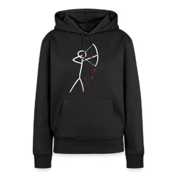 Archery Compound Bow Recurve Bow - Frauen Premium Bio Hoodie - Schwarz - Vorne - Julia (174cm)
