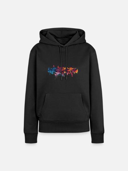 Neu-Ulm - Frauen Premium Bio Hoodie - Schwarz