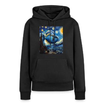 Humuhumunukunukuapuaa Riff-Drückerfisch Sternennac - Frauen Premium Bio Hoodie - Schwarz - Vorne - Julia (174cm)