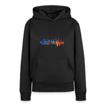 Oldenburg - Frauen Premium Bio Hoodie - Schwarz - Vorne - Julia (174cm)