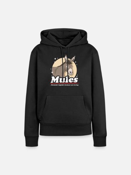 Maultier Muli Maulesel Maultiere Geschenk - Frauen Premium Bio Hoodie - Schwarz