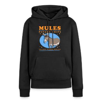 Maultier Muli Maultiere Maulesel Geschenk - Frauen Premium Bio Hoodie - Schwarz - Vorne - Julia (174cm)
