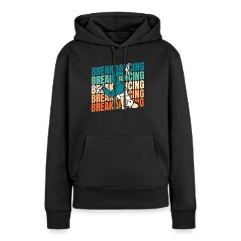 Breakdance Breakdancer Breakdancing - Sweat à capuche Premium bio Femme - noir - Devant - Julia (174cm)