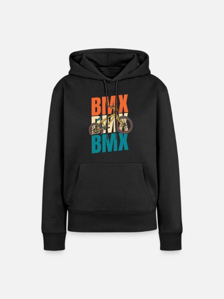 Bmx Bmx Biker - Frauen Premium Bio Hoodie - Schwarz